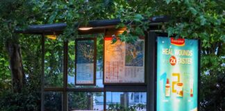 Bus Stop gray food stall