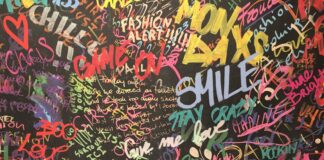 he was graffiti wall